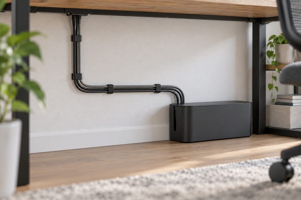 Como organizar os cabos do home office
